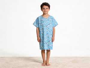 Robes de patient pour enfants en coton 100% pur imprimées pour usage médical dans des couleurs personnalisées, adaptées à tous dans les hôpitaux ou les spas - Product Image 3
