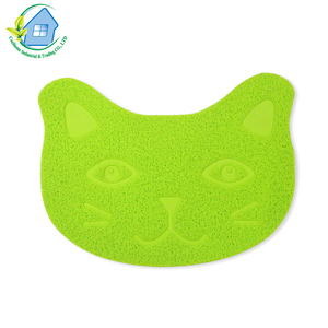 Alfombras de piso verde gatos Animal forma lavable de interior/<span class=keywords><strong>al</strong></span> aire libre bajo perfil Felpudo de raspador felpudo - Product Image 1