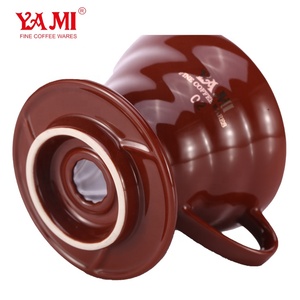 ชุดกรองกาแฟเซรามิกทนความร้อนสูงรูปตัววี ยี่ห้อ <span class=keywords><strong>YAMI</strong></span> รุ่นขายดี เป็นมิตรต่อสิ่งแวดล้อม พร้อมใช้งานสำหรับชงกาแฟแบบดริป - Product Image 2