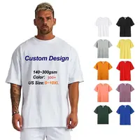 Plus Size Mens Drop Shoulder 100% Thick Custom Heavyweight T-Shirt Oem Boxy Blank Heavy Weight Cotton T Shirt Oversized tshirt