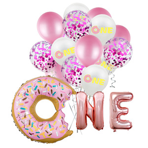 Ciambella a un palloncino in lattice <span class=keywords><strong>1</strong></span> <span class=keywords><strong>anno</strong></span>-battesimo bambino <span class=keywords><strong>1</strong></span> ° compleanno festa di compleanno decorazione palloncino per Baby Shower giocattoli - Product Image 5