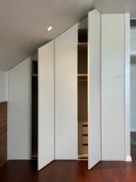 Armoire de chambre et de salon modulaire sur mesure, de luxe, durable, avec éclairage LED, en panneaux de mélamine, bois MDF, meubles modernes pour la maison