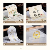 Autocollant carré en PVC auto-adhésif imperméable à fond blanc avec dorure à chaud, logo personnalisé, code QR, marque déposée, pour scellage et cadeaux