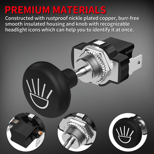 Daiertek Golf Cart Chuyển Đổi 12 Volt Đầu Chuyển Đổi Ánh Sáng Phổ Đẩy Kéo Chuyển Đổi Với Nút Lớn Cho Golf Cart Xe - Product Image 4