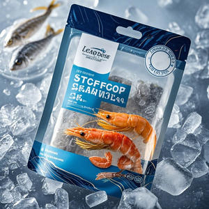 Logotipo de impresión personalizado, mariscos secos resellables, vieiras, camarones, pescado, 3 lados, sellado térmico, producto agrícola, bolsa de calamar seco - Product Image 6