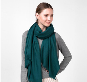 Venta al por mayor pesado color sólido Cachemira seda bufanda gruesa cálida invierno exterior chal con estampado patrón para la temporada de primavera - Product Image 5