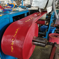 Tuyau plat flexible en PVC épais résistant à la corrosion Hongjiang pour l'irrigation agricole, 6 pouces, bleu, 100 m, pour le refoulement d'eau