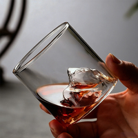 Nouvelle tasse à thé en verre moderne à double paroi, sans BPA, transparente, anti-fuite, résistante à la chaleur, cadeau d'affaires, motif vue sur la montagne