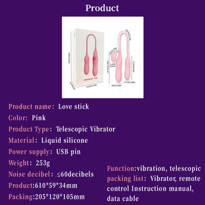 Toptan teleskopik vibratör kadın vücut içine alay çift vibratör mastürbasyon seks oyuncakları kadın yetişkin seks oyuncakları - Product Image 6