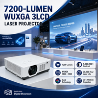 Projecteur laser home cinéma 7200 lumens WUXGA 3LCD, projection de 30 à 300 pouces pour cinéma maison et salles multimédias