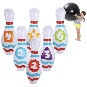 Deportes al aire libre Rompecabezas inflable de plástico para niños Juguete Bola de <span class=keywords><strong>bolos</strong></span> PVC inflable Blanco con números Bola de <span class=keywords><strong>bolos</strong></span> enorme - Product Image 1