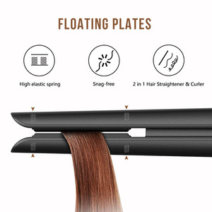 Alta calidad portátil 2 en 1 recargable USB inalámbrico Mini <span class=keywords><strong>plancha</strong></span> de pelo de hierro plano <span class=keywords><strong>mejor</strong></span> pinzas de pelo de cerámica de mano - Product Image 5