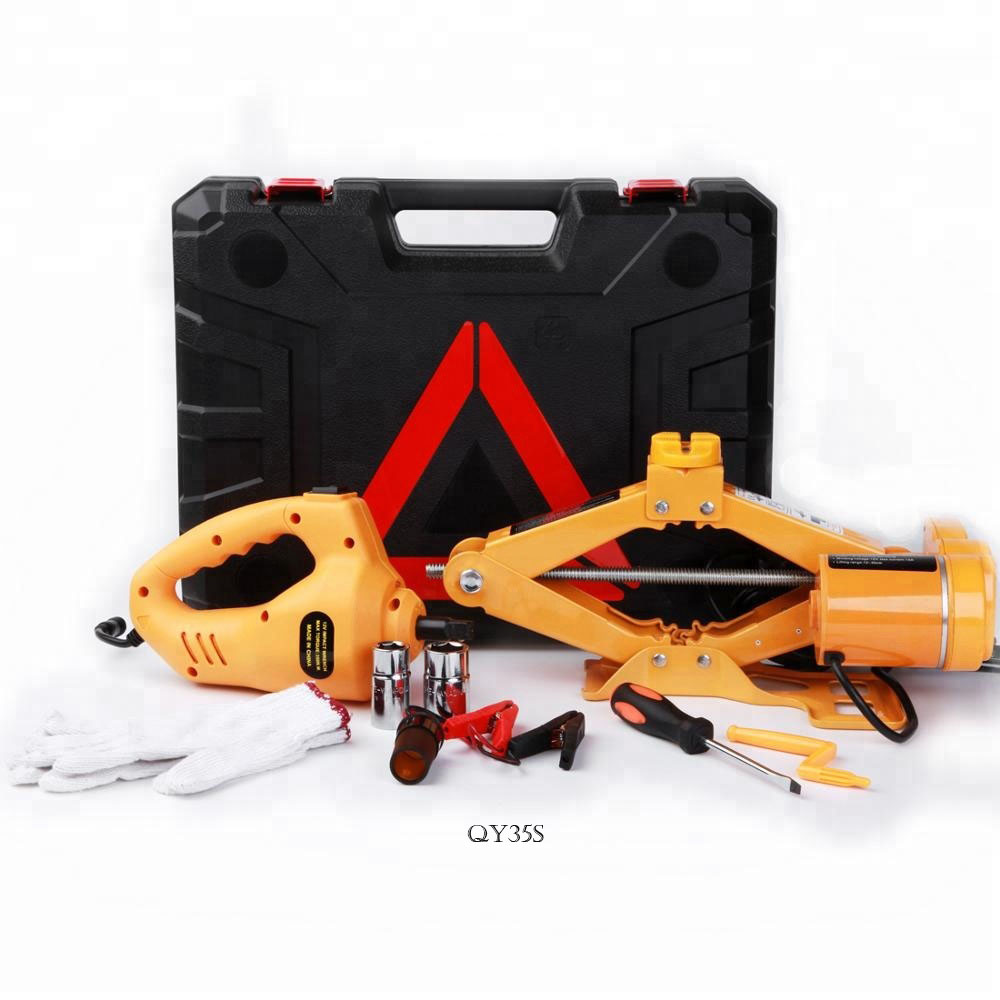 Portable 3 Ton Electric Jack Car Emergency Tools Vehicle Emergency Repair Tool Set