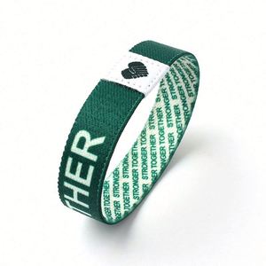Fashion Wholesale Fabric <b>Bracelet</b> Elastic Wristband with Custom logo - Product Image 5