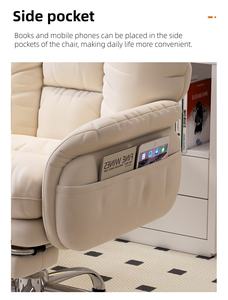 आरामदायक एर्गोनोमिक गुलाबी कार्यालय कंप्यूटर सोफा चेयर स्विवेल रेस्टनर के साथ रहने वाले कमरे के लिए फुटरेस्ट लक्जरी आधुनिक - Product Image 5