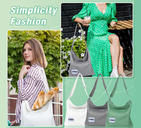 Offre Spéciale grande capacité femmes solide Hobo sac à bandoulière sac fourre-tout décontracté personnalisé Denim toile sac à bandoulière sacs à provisions