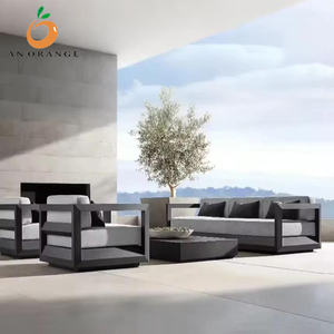 Vente à Chaud Ensemble de Canapé en Alliage d'Aluminium au Design Moderne pour Extérieur Luxe et Confortable pour Hôtels, Villas, Jardin, Patios, Cours - Product Image 1
