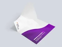 Carpeta de Presentación de Papel con Bolsillos, Impresión Offset a Color, Diseño Nuevo y Logotipo Personalizado