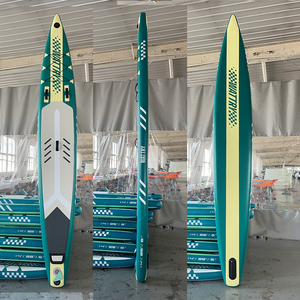 Planche de course gonflable de 14 pieds en stock, monocouche, sports nautiques, planche souple pliable pour adultes - Product Image 2