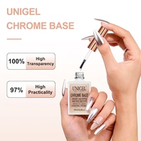 Vernis à ongles UV LED à base d'eau 15 ml, pigment chromé, effet mat, formule liquide non toxique, pour usage en salon ou DIY, OEM ODM