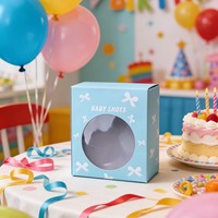 Boîte cadeau personnalisée portable en PVC transparent avec fenêtre pour chaussures de bébé princesse, chaussures pour tout-petits, chaussures pour enfants, boîte d'emballage