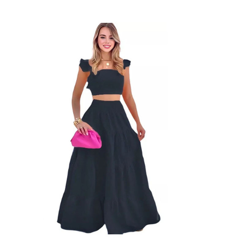 Buy In Bulk Crop Top And Skirt Dress Custom-Made Satin Skirt Set |  Alibaba.com