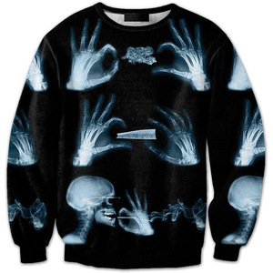 <strong>Custom</strong> Men's 3D Transparent Hand <strong>Bones</strong> Printed Sweater Long Sleeve and O- Neck Trendy Pullover Men's Sweater - Product Image 2
