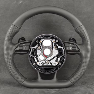Volant sport de remplacement pour <span class=keywords><strong>Audi</strong></span> S/R Series & A/<span class=keywords><strong>Q</strong></span> Series, cuir/fibre de carbone - Product Image 2