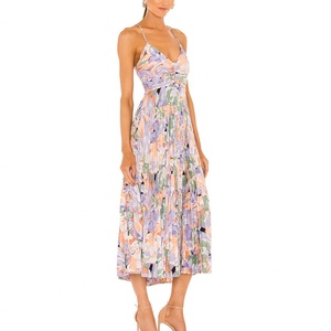 ชุดเดรสชายหาดลายดอกไม้สไตล์ฮาวาย พิมพ์ลายดิจิทัล ชุดเดรสยาว - Product Image 2