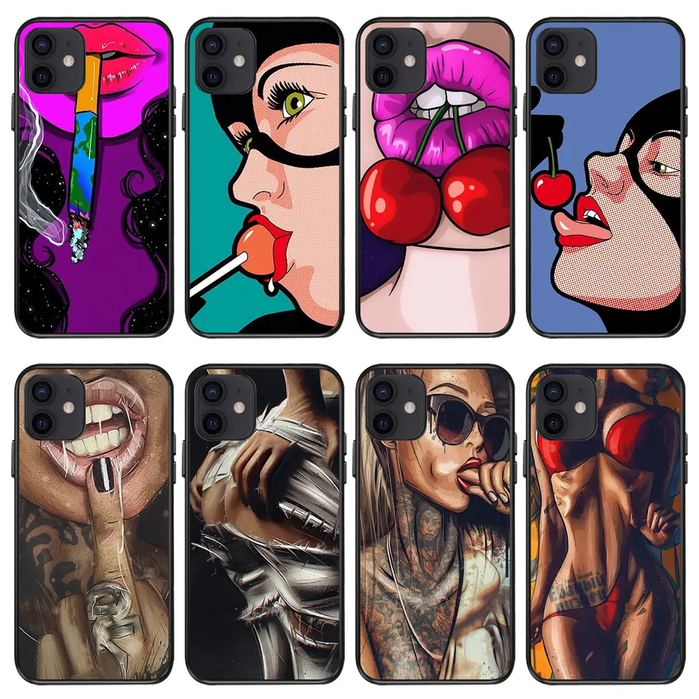 Hot Selling Personalized Cool Women Magic Black Girl Phone Case For Iphone 13 12 Pro Max X XS XR 7 8Plus Phone Case