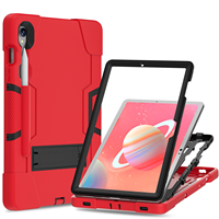 Étui antichoc à 3 couches pour Samsung Tab S10 Lite S10 FE S9 FE S9 11 avec support pliable et porte-stylo en silicone PC Armor OEM ODM