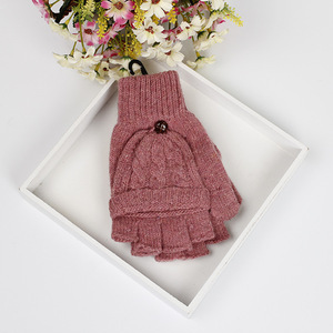 Guanti <span class=keywords><strong>da</strong></span> <span class=keywords><strong>donna</strong></span> Funky Fingerless alla moda invernale in maglia Jacquard - Product Image 4