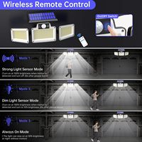 Lampe solaire murale extérieure étanche à détecteur de mouvement avec batterie 1800 mAh et autonomie de 6 à 12 heures – Offre spéciale