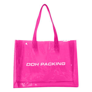 Sac fourre-tout holographique transparent imperméable en PVC irisé avec impression de logo personnalisé avec poignée - Product Image 4