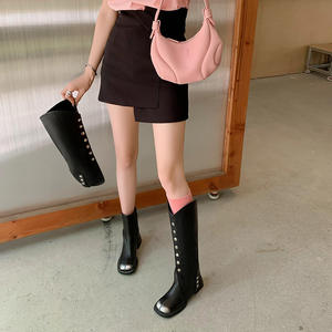 Botas de Mujer Desmontables de Dos Piezas con Paredes Gruesas, Térmicas, Elásticas, con Suela Gruesa, Tacón Alto, a la Moda, Estilo Alto, Tendencia 2026, Nuevas - Product Image 1