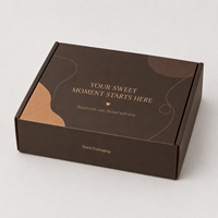 Boîte cadeau personnalisée pour pâtisserie, biscuits, brownies, desserts, emballage alimentaire, boîte d'expédition en carton ondulé