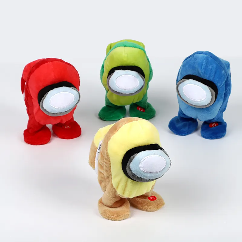 Sıcak satış çok renkli arasında peluş oyuncak yürüyüş elektrikli astronot dolması peluş oyuncak s müzik