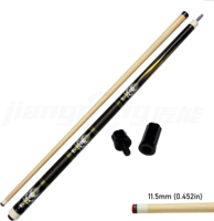 Tongkat Biliar Maple Kelas Atas 12.5mm Ujung Pelangi dengan Sambungan Uni-loc Tongkat Biliar Motif Unik