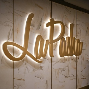 Insegne Pubblicitarie Commerciali Personalizzate, Lettere in Metallo Dorato Lucido, Retroilluminazione <span class=keywords><strong>LED</strong></span> 3D, Impermeabile IP65, <span class=keywords><strong>Illuminazione</strong></span> <span class=keywords><strong>LED</strong></span> per <span class=keywords><strong>Aziende</strong></span> - Product Image 5