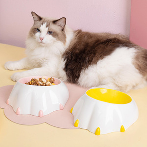 Ceramic <b>Cat</b> Bowl Rounded Non-Slip Pet <b>Feeder</b> For <b>Cat</b> Food And Water Feeding Dish - Product Image 1