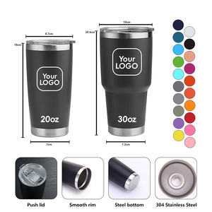 Vasos Térmicos de Acero Inoxidable con Recubrimiento en Polvo de 20oz y 30oz, Vasos de Viaje con Aislamiento de Doble Pared, Venta al por Mayor - Product Image 2