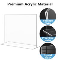 Comptoir acrylique affichage de support de signe de bureau supports de menu A7 A6 A5 verticale T-cadre porte-affiche en acrylique