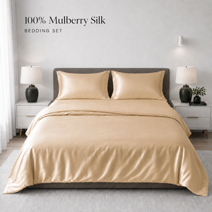 Parure de <span class=keywords><strong>lit</strong></span> de luxe en soie chinoise avec housse de <span class=keywords><strong>couette</strong></span>, taie d'oreiller et drap-housse, tailles Queen et King - Product Image 2