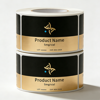Autocollant en vinyle personnalisé avec code-barres pour peptides, 3ml 5ml 10ml, imperméable, résistant à la chaleur, respirant, séchage rapide, forte adhérence, résistant aux UV