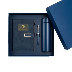 Faux Leather Custom-Made <b>A5</b> Thick Business Notebook Gift Box Set with Full <b>Notepad</b> UV Printing & Hot Stamping - Product Image 1
