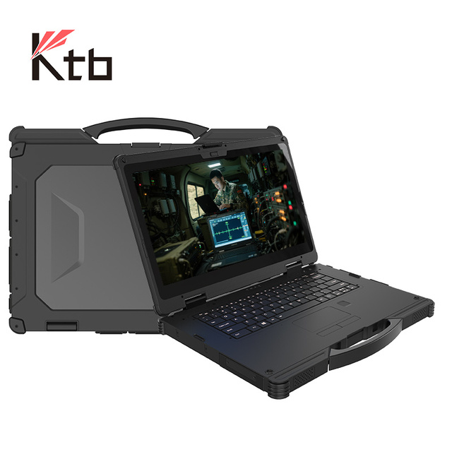 KTB 14XA 15XA Rugged Laptop Outdoor Use Waterproof Shockproof PC IP65 Core I7/I5 Hot Swap Portable Industrial Rugged Laptops