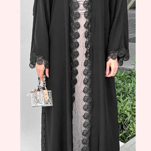 High Quality Islamic Clothing Women Casual Dress Kaftan Dubai Muslim Islamic Abaya Dress Daily Wear Middle East Style - Product Image 5