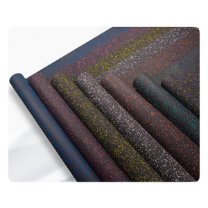 Suelo de goma para exterior, rollo de absorción de sonido, gimnasio interior, alfombrilla de goma entrelazada - Product Image 1
