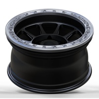S3-00031 18-24 Llantas de aluminio forjado personalizadas para Tundra, acabado negro mate, labio mecanizado, diseño de malla, plato profundo, estándar DOT