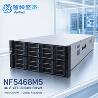 NF5468M5 4U Rack AI Computing Server Dual Xeon Max 8 GPU 16 PCIe GPU Perangkat Keras Asli Tersedia di Stok